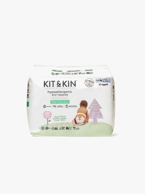 Kit & Kin Eco Bleier Str 4 9-14 kg 32-Pakk