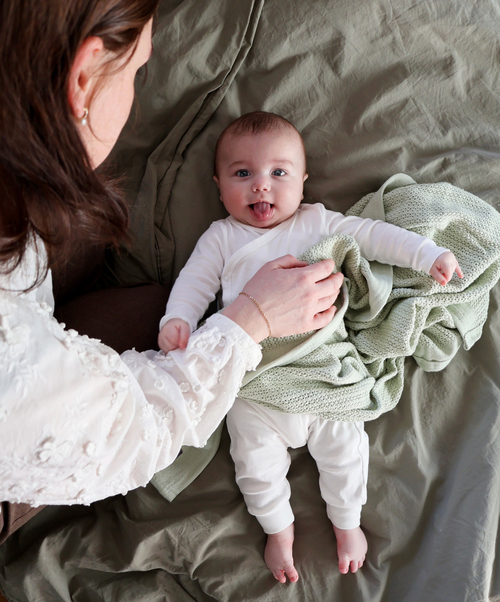 Vinter & Bloom Soft Grid EKO Helseteppe, Tender Green