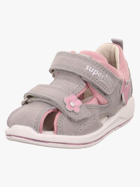 Superfit Boomerang Sandaler, Lysegrå/Rosa