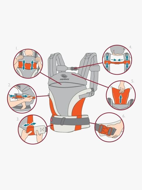 Manduca XT Cotton Bæresele, Melange Blue