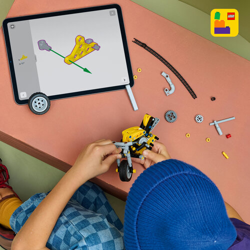 LEGO Technic 42225 Gul motorsykkel