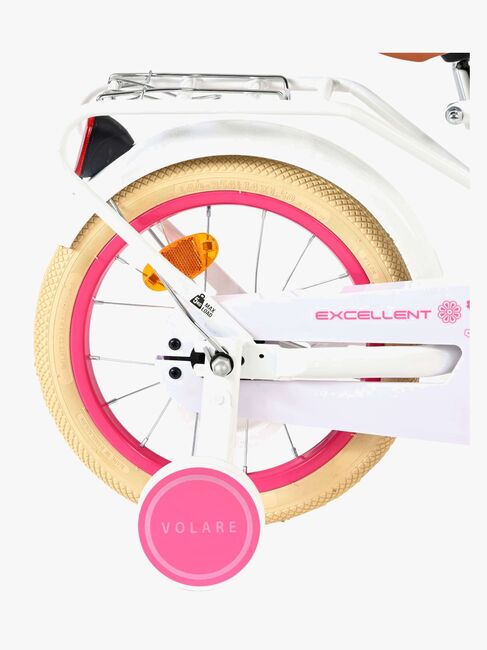 Volare Excellent Sykkel med Kurv 14 Tommer, Hvit
