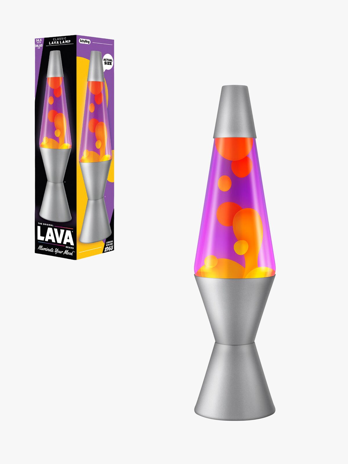 LAVA Lys Classic 37cm, Oransje/lilla