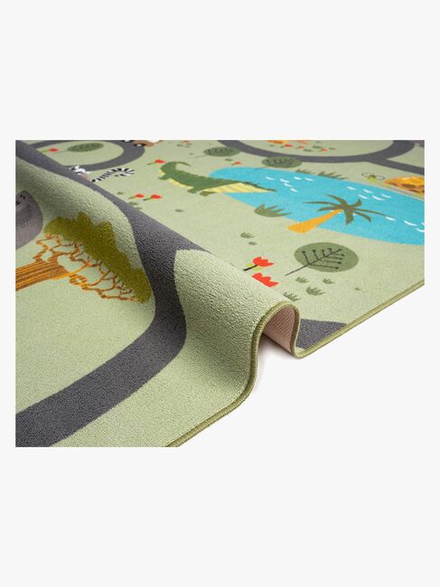KMCarpets Play Animals Gulvteppe 80x150, Grønn