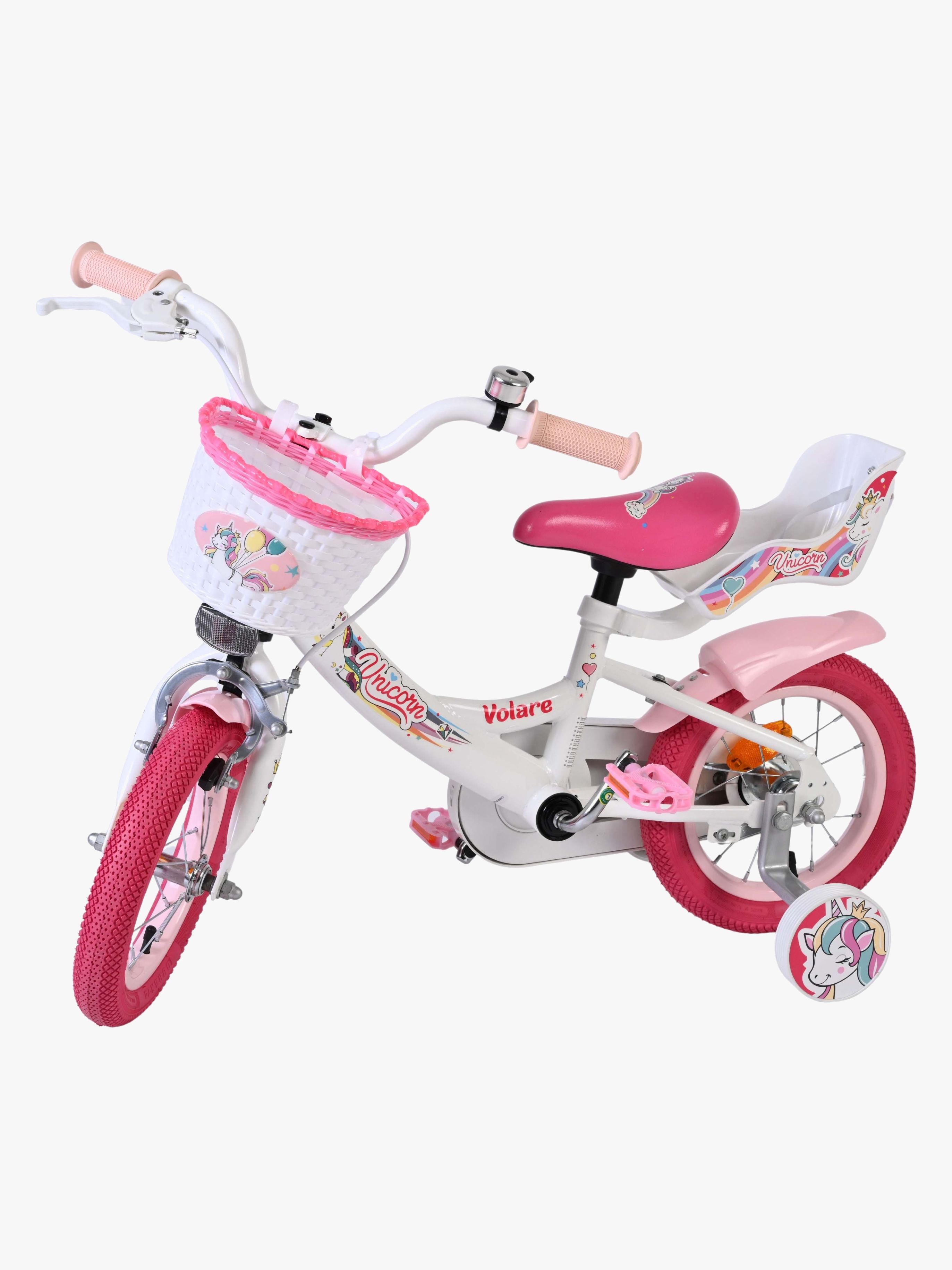 Volare Unicorn Sykkel 12 Tommer, Hvit - Barnesykler - Metall,Plast,Gummi