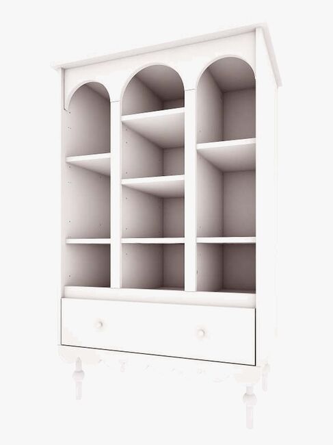 Wood Luck Babushka Bokhylle, Hvit