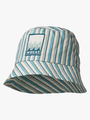 Wheat Tilo Badge Bøttehatt, Aqua Stripe