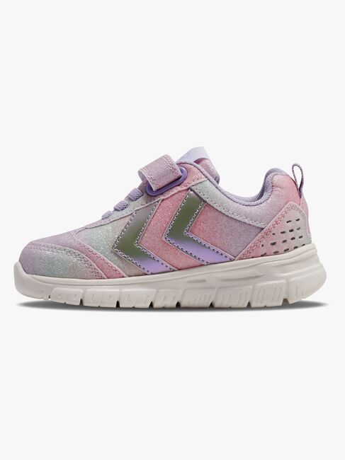 Hummel Crosslite Glitter Infant Sneakers, Multicolor Pink