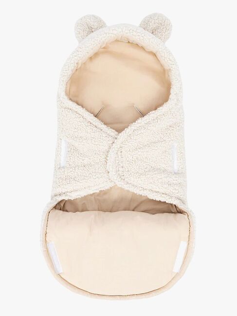 MeowBaby Bearly Svøpeteppe med Bjørneører, Cream
