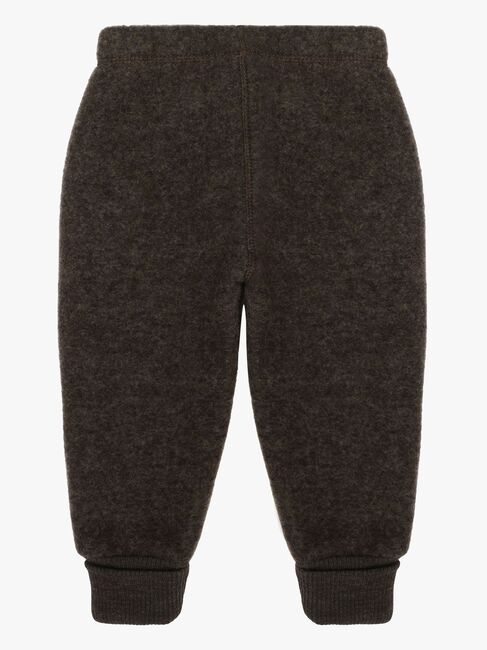 Mikk-Line Fleecebukser Merinoull, Dark Brown Melange
