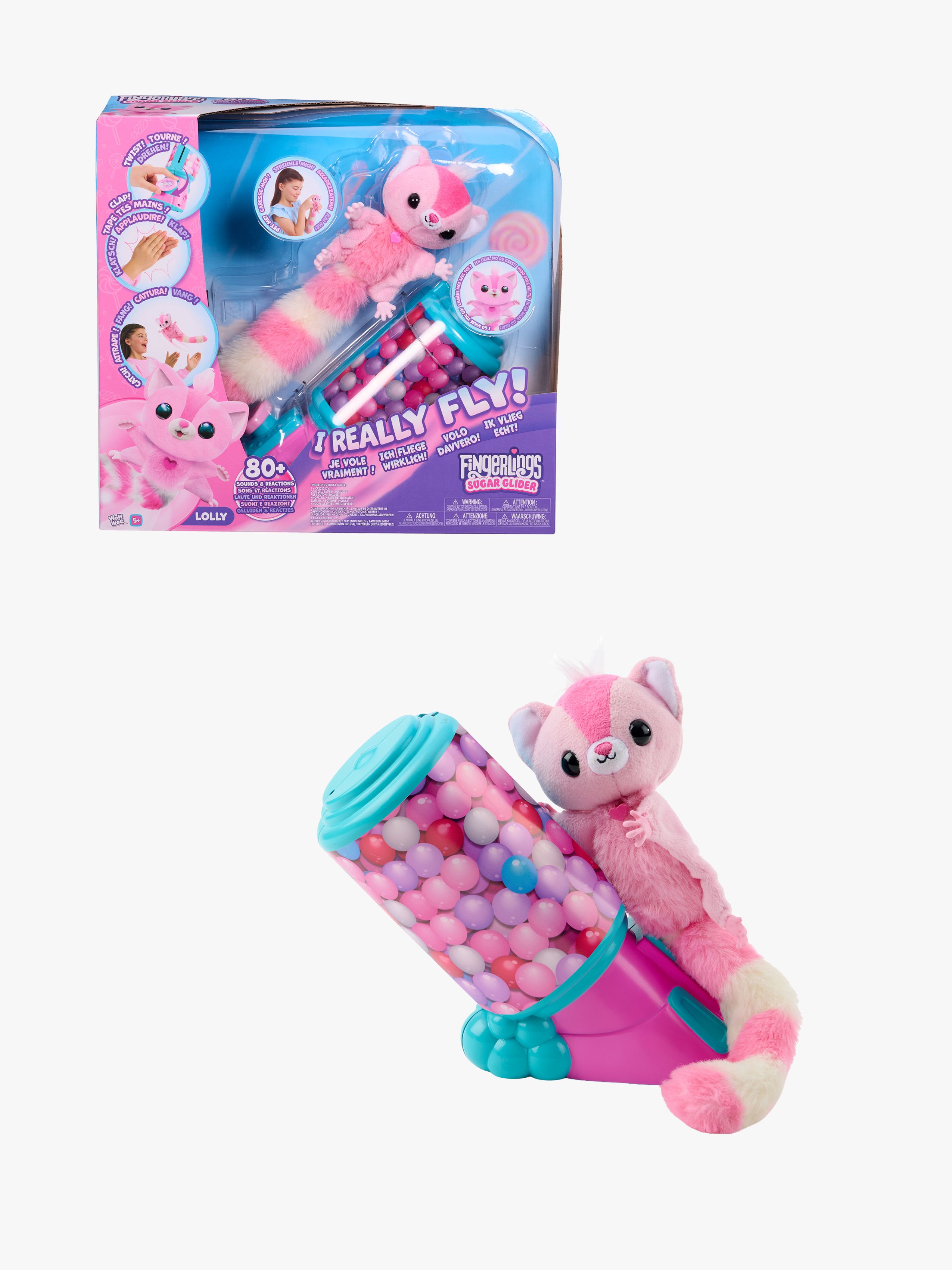 Fingerlings Interaktivt Kosedyr Sugar Glider - Interaktive Leker