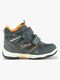 Leaf Kasuri WP Mid Sneakers, Navy/Orange