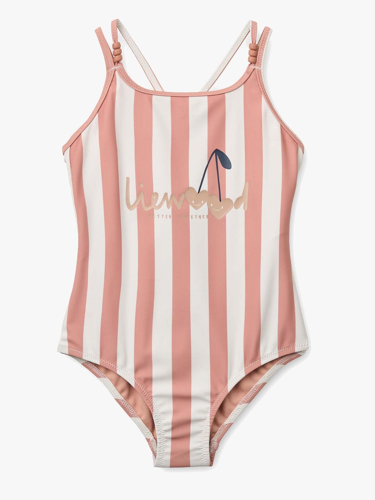 LIEWOOD Suna Badedrakt, Coral blush/creme de la creme stripe