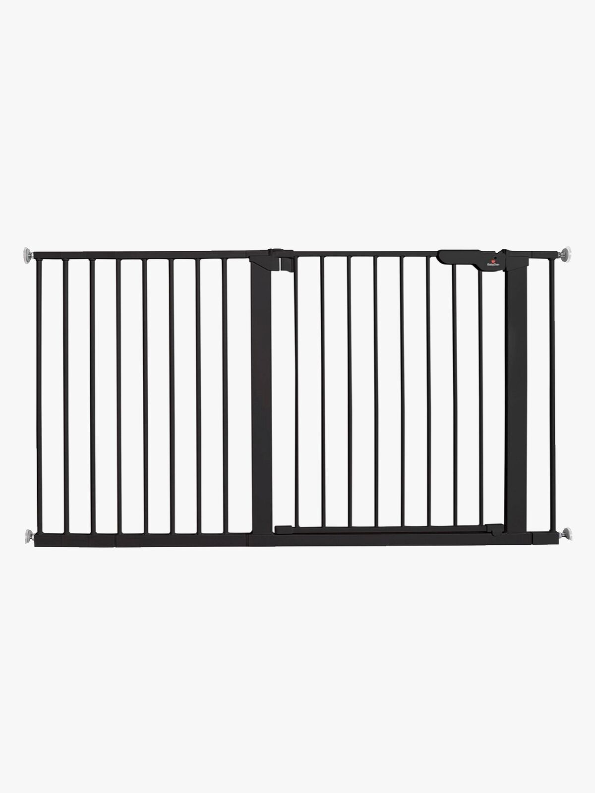BabyDan Premier Sikkerhetsgrind + 9 Forlengelsesdeler 126-132,2 cm, Svart