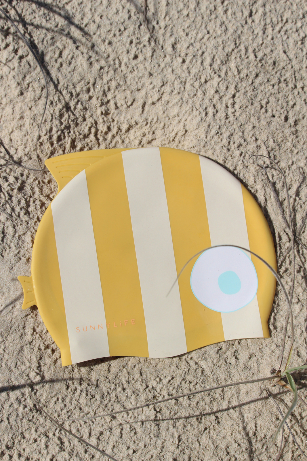 SUNNYLiFE Badehette, Finn the Fish Mustard Stripe