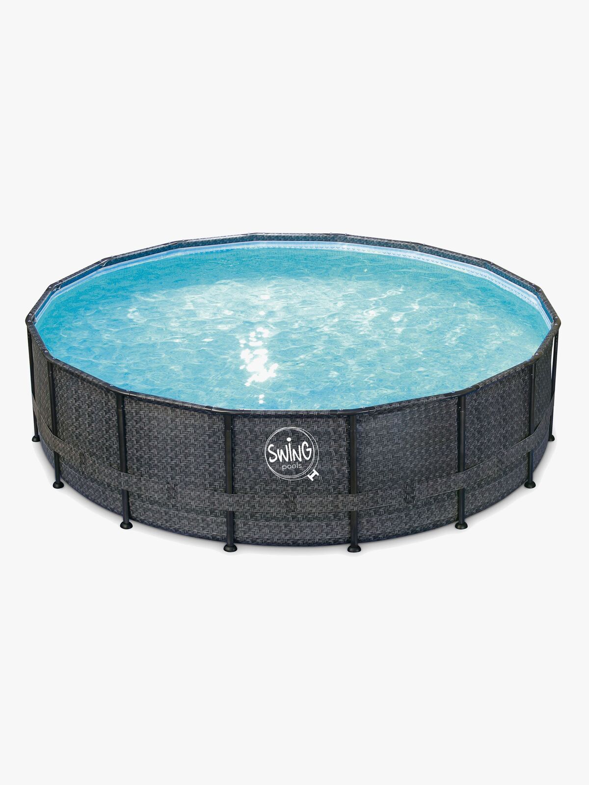 Swing Pools Elite Bassengsett 488x122 cm, Svart