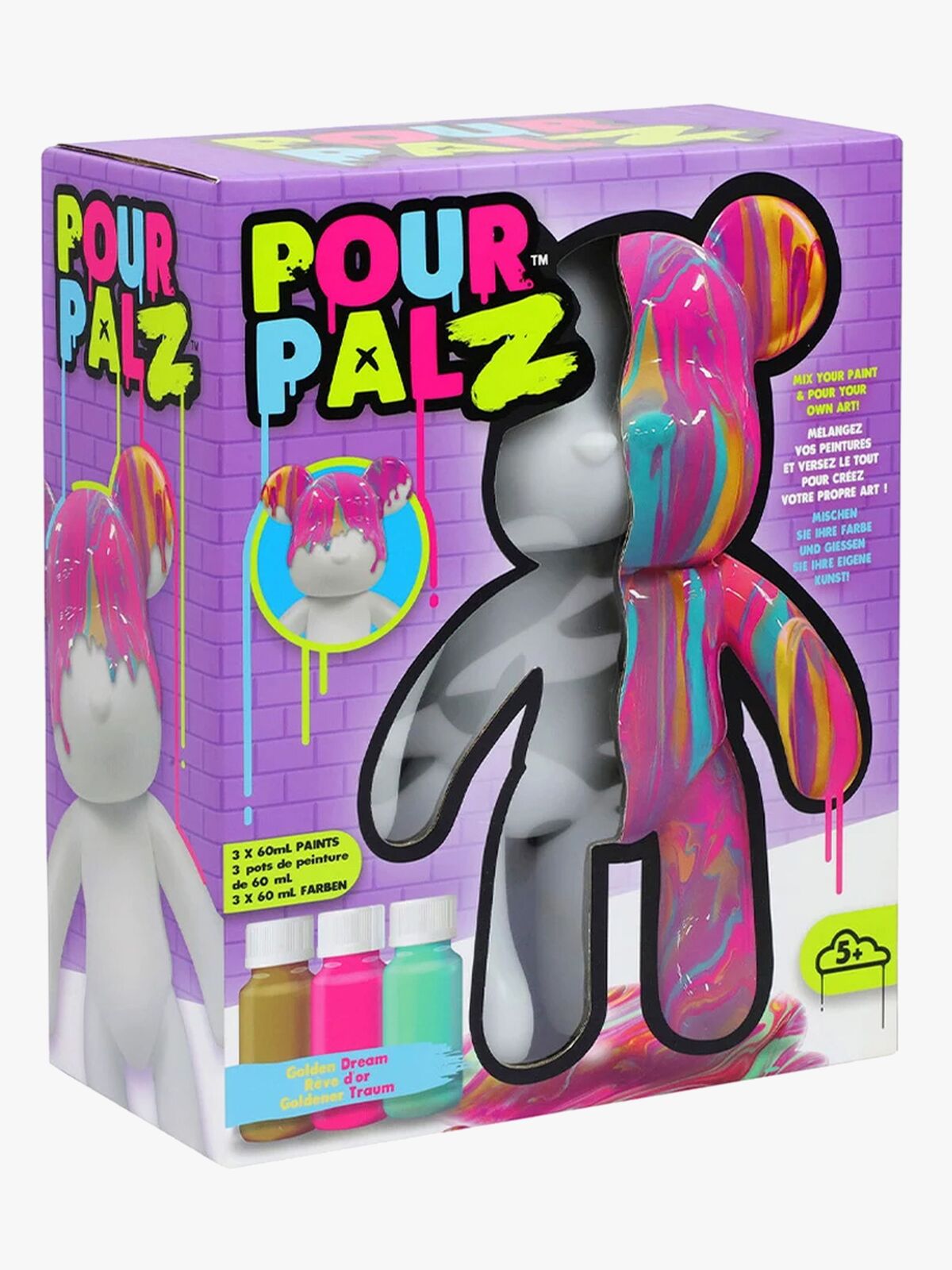 TOYMONSTER POUR PALZ DIY-sett Mal Din Egen Bjørn, Golden Dream