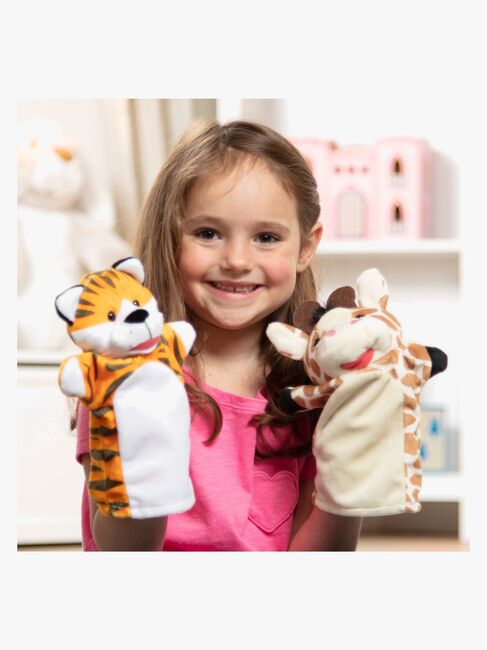 Melissa & Doug Hånddukker Kosedyr Zoo, 4 st