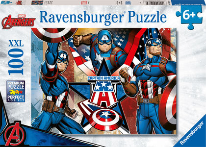 Ravensburger Marvel Avengers Captain America XXL Puslespill 100 Brikker
