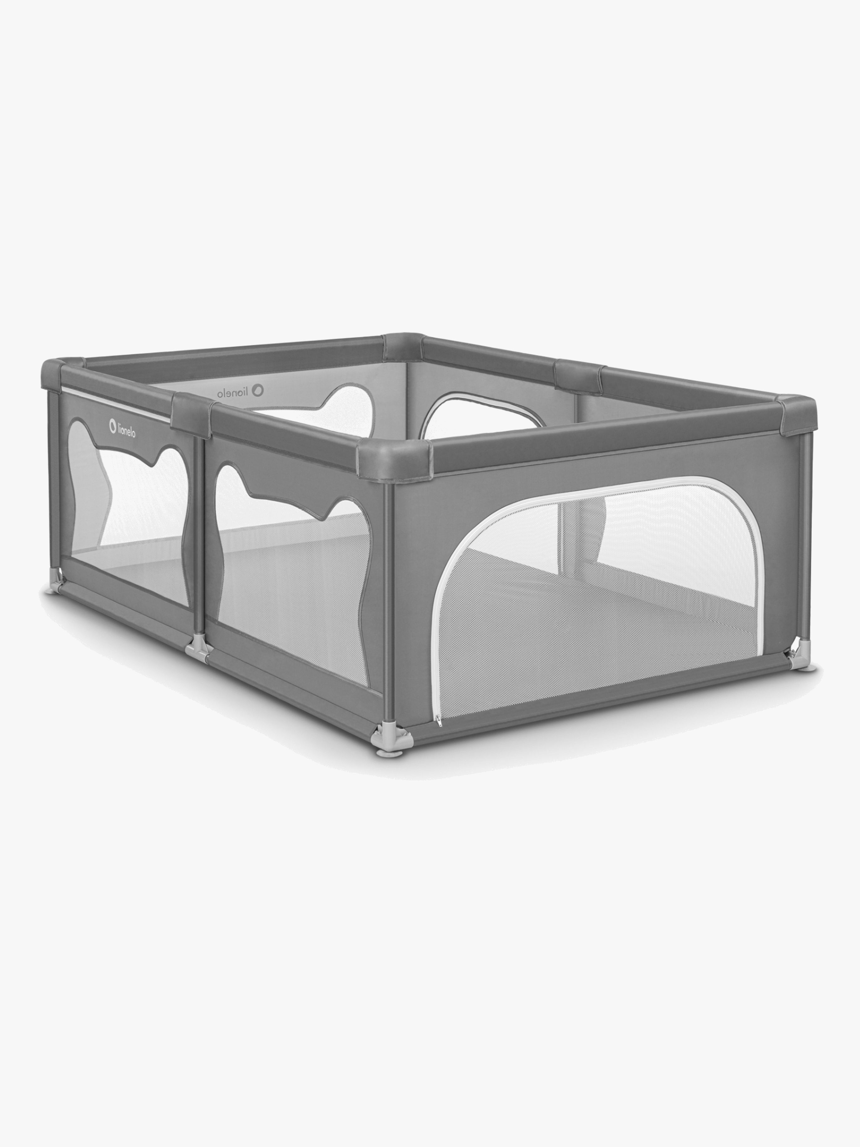 Lionelo WILLOW Lekegrind for Barn & Baby, Grey Concrete - Barnegrinder & Trappegrinder - Polyester,Stål,Plast
