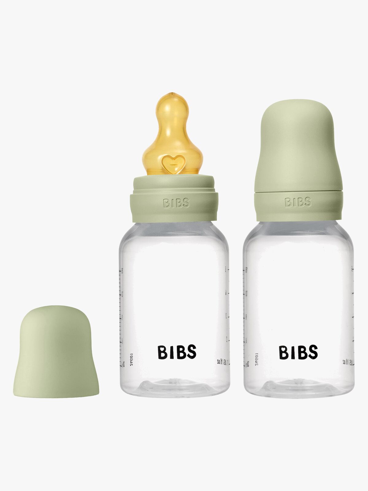 BIBS Slow Flow Tåteflaske Latex 2-Pakk 150 ml, Sage