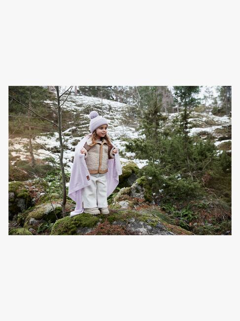 Elodie  Pointelle-strikket Teppe 100x75, Lavender Love