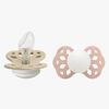 BIBS Infinity Smokker 2-Pack Silikon Str 2 Anatomisk, Vanilla GLOW/Blush GLOW
