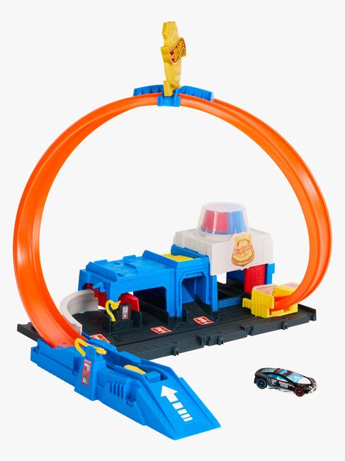 Hot Wheels City Super Politistasjon Bilbane