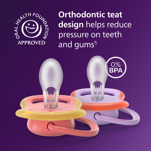 Philips Avent Ultra Air-smokk 18m+ 2-pakning, rød/lilla