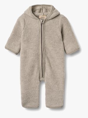 Wheat Ata Vinterdress Merinoull, Khaki Melange