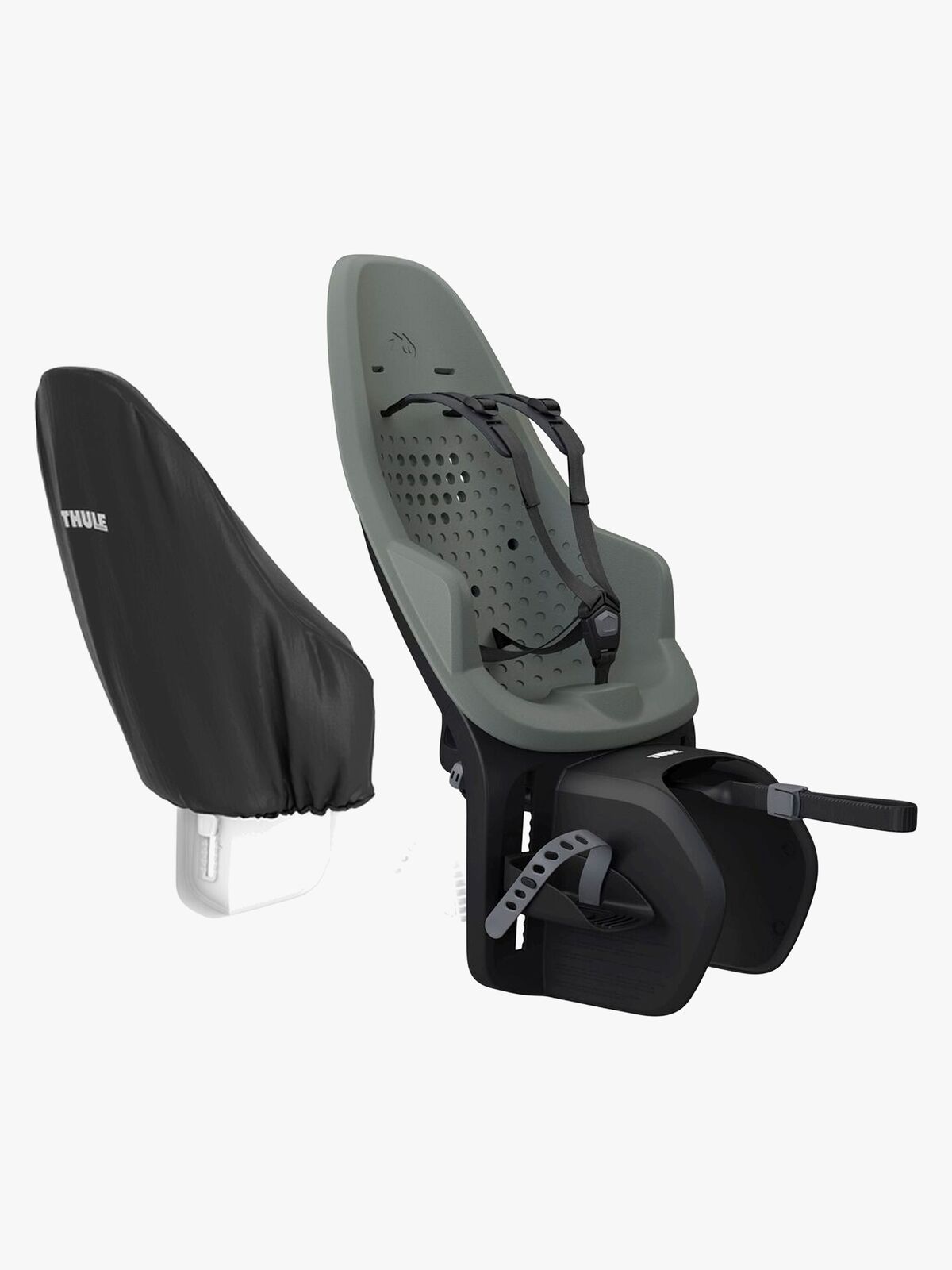 Thule Yepp 2 Maxi Rack Mount Sykkelsete inkl. Regntrekk, Agave