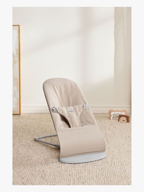 BabyBjörn Bliss Vippestol Vevet Mélange, Lys beige