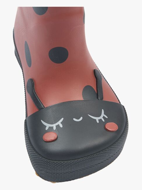 Mikk-Line Barefoot Ladybug Gummistøvler, Henna