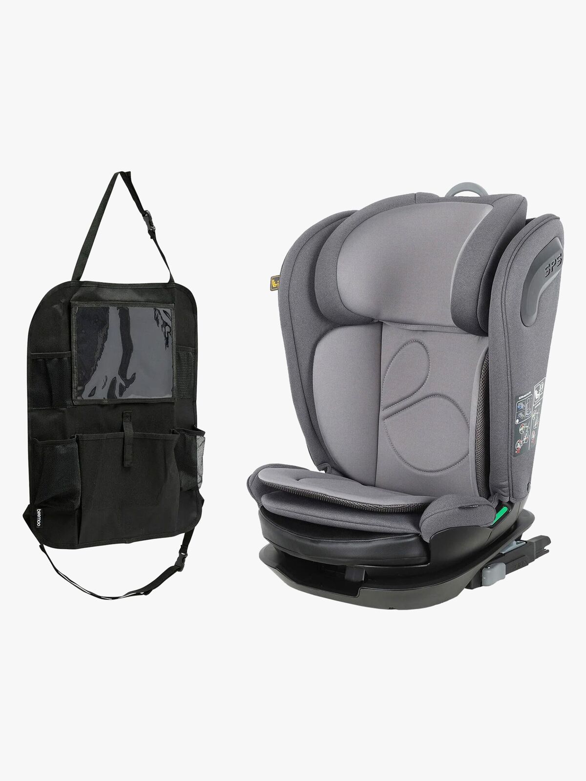 Beemoo Reform ISOFIX Beltestol inkl. Smart Organizer, Mineral Grey