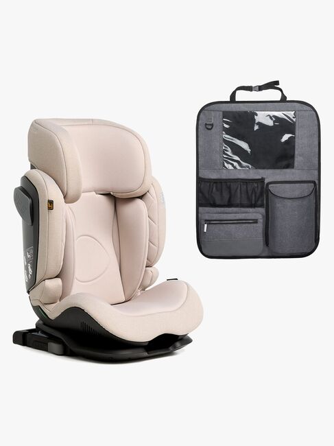 Beemoo Recline i-Size Beltestol inkl. Beemoo Deluxe Sparketrekk med Oppbevaring, Oat