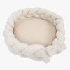 MeowBaby Bearly Babynest med Flettet Beskyttelse & Leketeppe, Cream