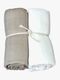 Mini Dreams Musselinteppe 2-pack, Hvit/Sand