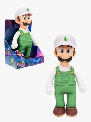 Super Mario Galaxy Movie Kosedyr Fire Luigi 35 cm