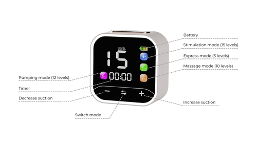 Beemoo CARE Wearable Flow Elektrisk Brystpumpe Dobbel, Beige