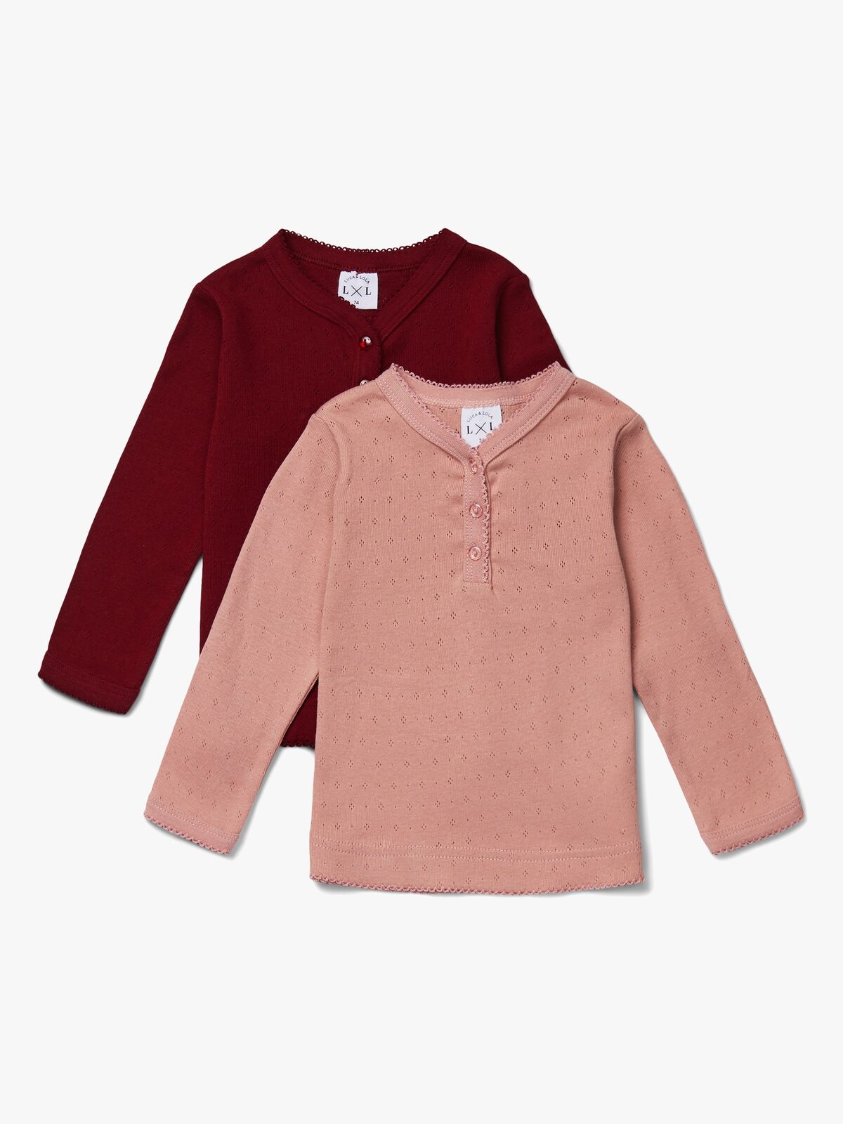 Luca & Lola Siena Langermet T-Skjorte 2-pack, Pink
