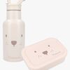 Kidzroom Stainless Steel Vannflaske & Silikon Matboks Beary Excited, Beige