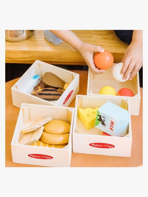 Melissa & Doug Kjøkkenleker Mat Med 4 Esker
