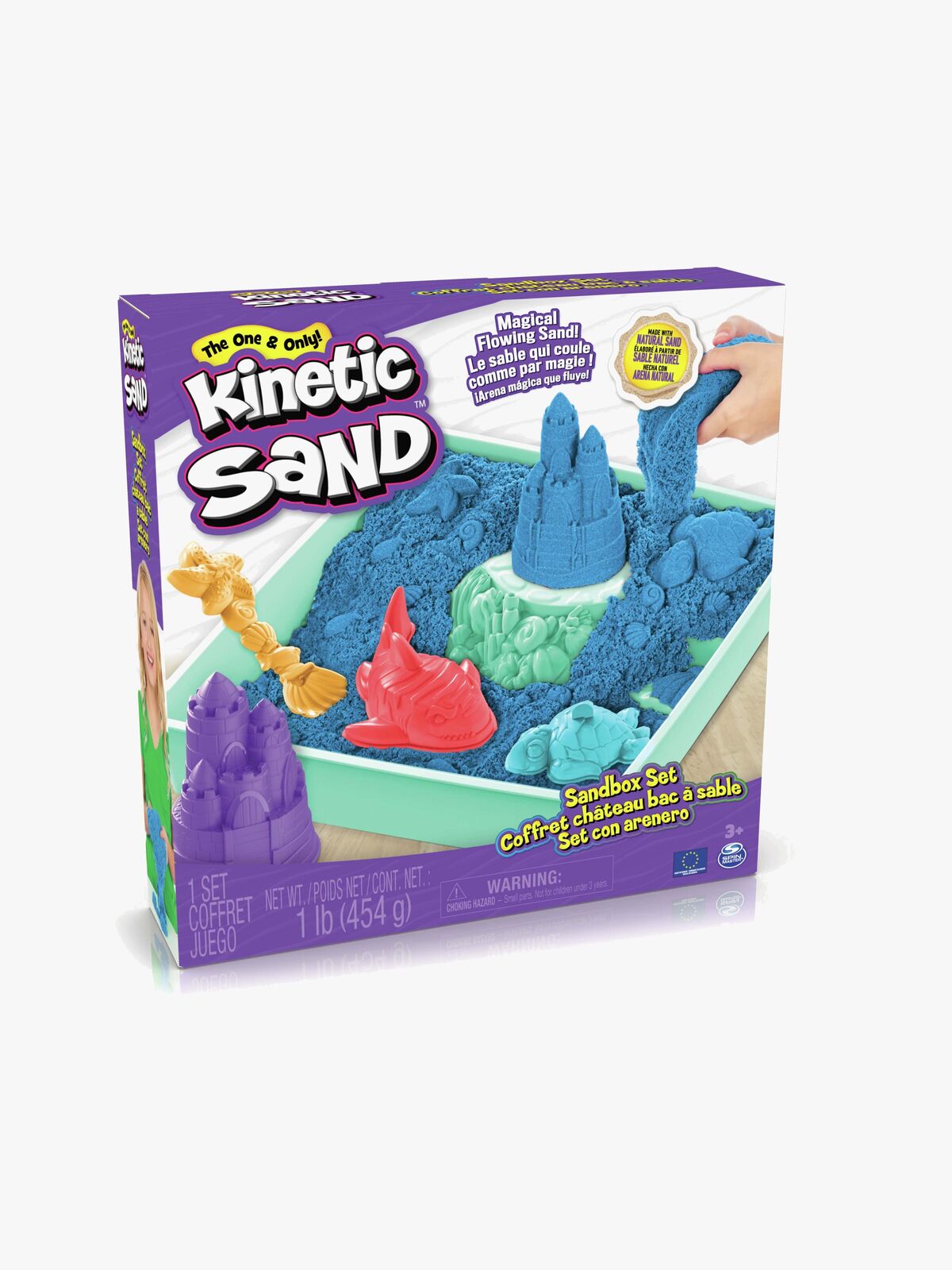 Kinetic Sand Lekesett Sandkasse Blå