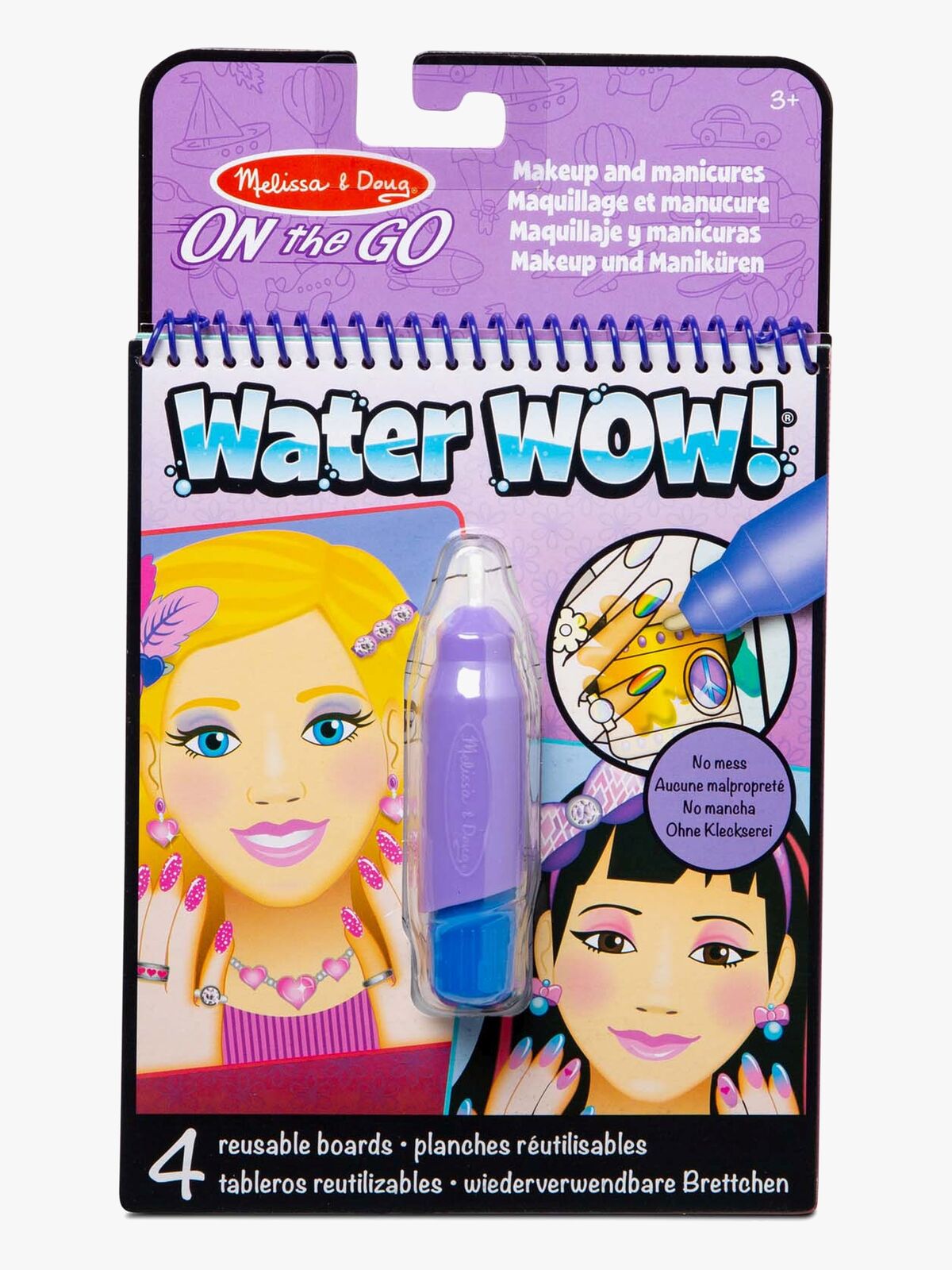 Melissa & Doug Water Wow! Fargeleggingsbok Makeup & Manicure