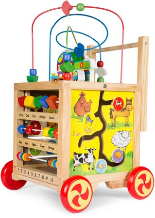 Woodlii Lær-Å-Gå Vogn Multi