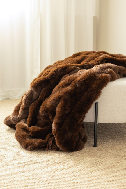 KMCarpets Bubble Pledd 130x170, Brun