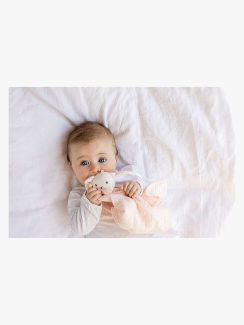 Teddykompaniet Diinglisar  Kanin Koseklut Musselin, Babyrosa