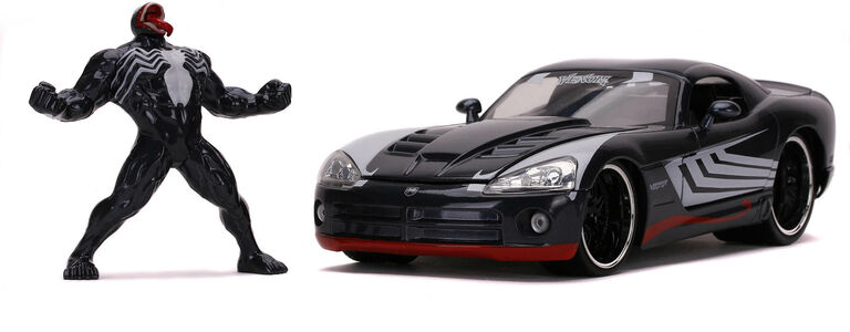 Jada Toys Marvel Bil med Figur Venom & 2008 Dodge Viper SRT10 1:24
