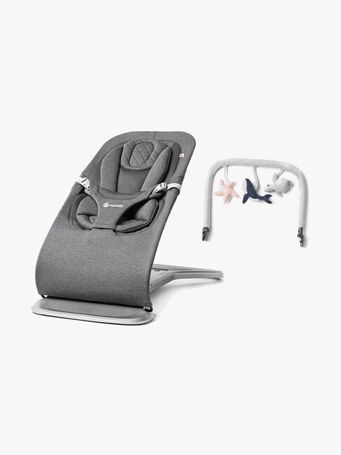 Ergobaby Evolve 3-in-1 Vippestol inkl. Lekebøyle, Charcoal Grey