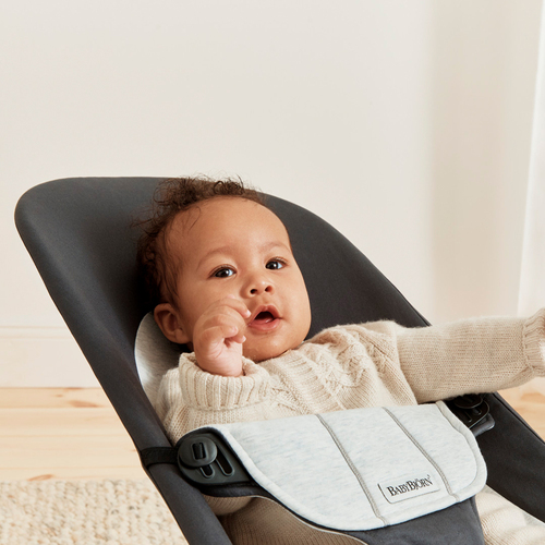 BabyBjörn Balance Soft Vippestol Vevet Jerseystoff, Mørkegrå/Grå